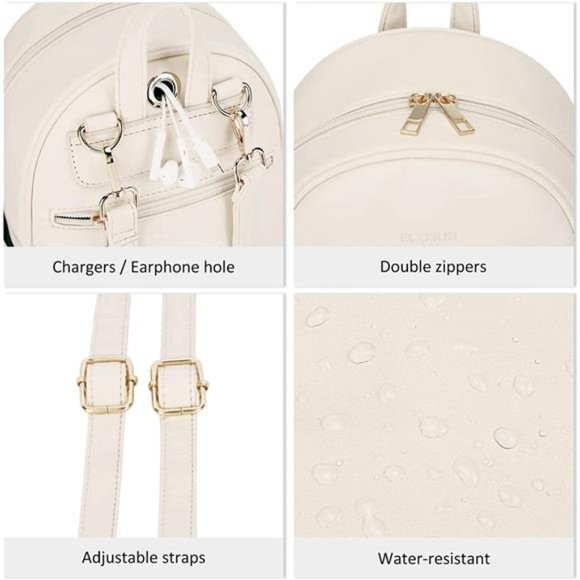 Mini Backpack for Women Cute Bowknot Small Backpack Purse Ladies Leather Bookbag - Picture 6 of 6